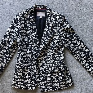 Banana republic modern floral boyfriend blazer